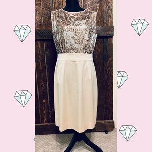 Gorgeous gold sequence cocktail dress!